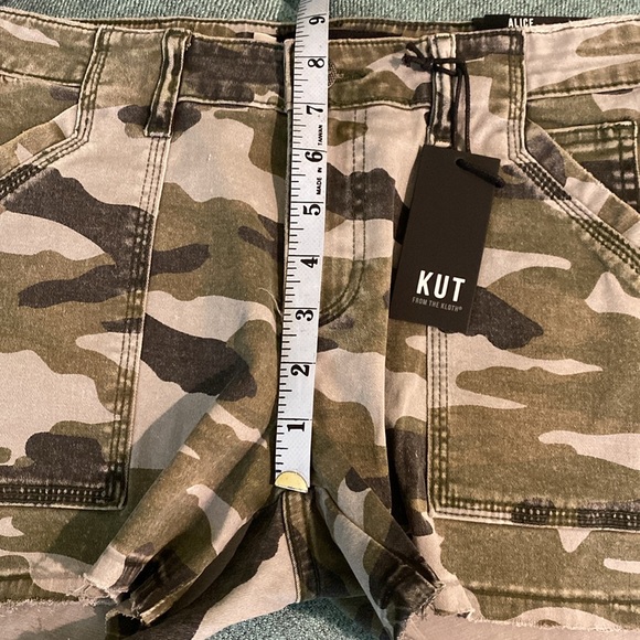 Kut from the Kloth Alice Camo Cutoff Denim Shorts - Picture 7 of 8